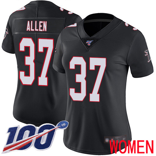 Atlanta Falcons Limited Black Women Ricardo Allen Alternate Jersey NFL Football #37 100th Season Vapor Untouchable->women nfl jersey->Women Jersey